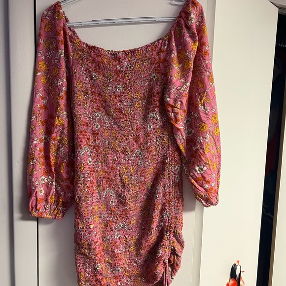 Marshalls Pink Floral Mini Dress - Picture 1 of 3